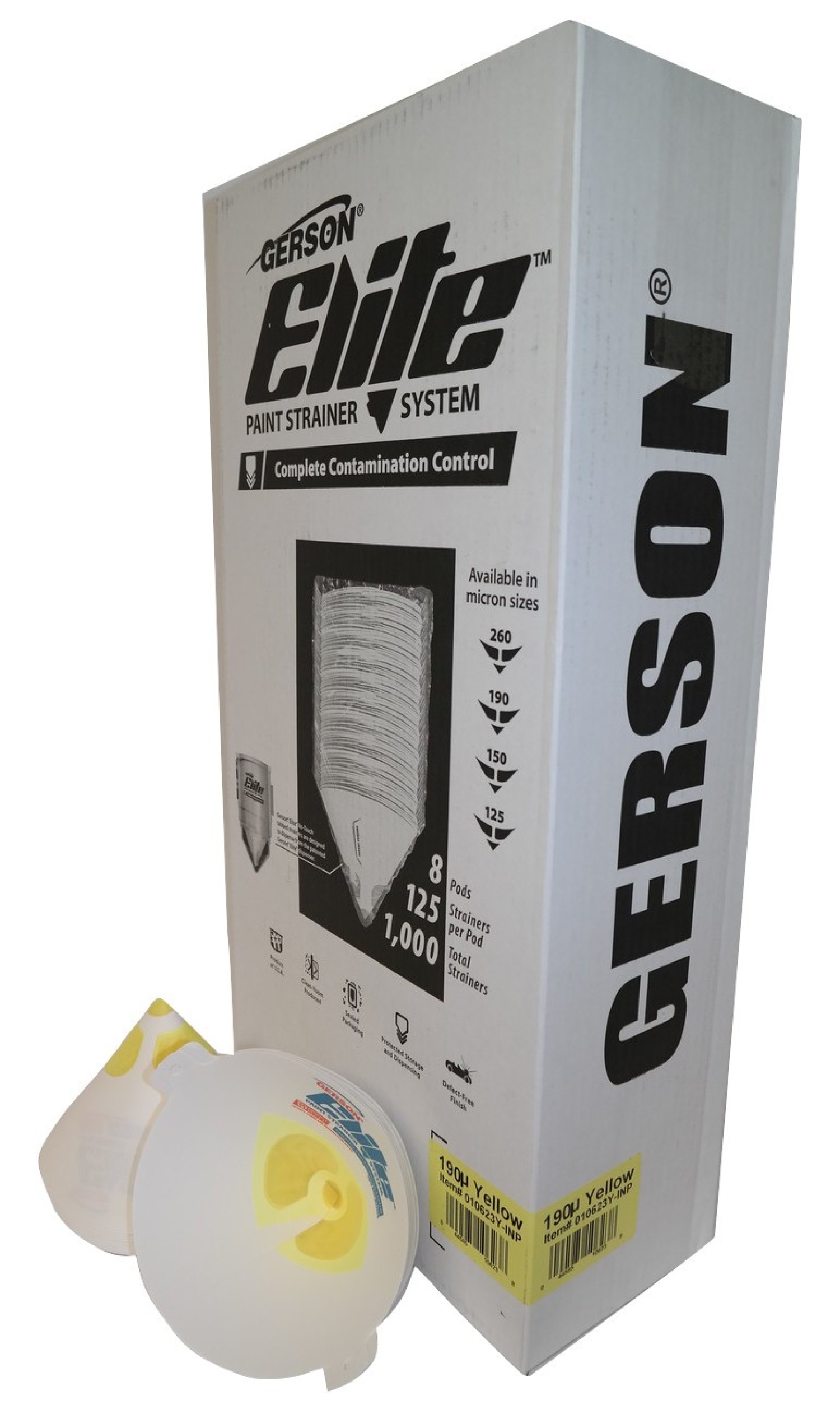 Фильтр для краски Gerson ELITE 190 мкм, жёлтая сетка