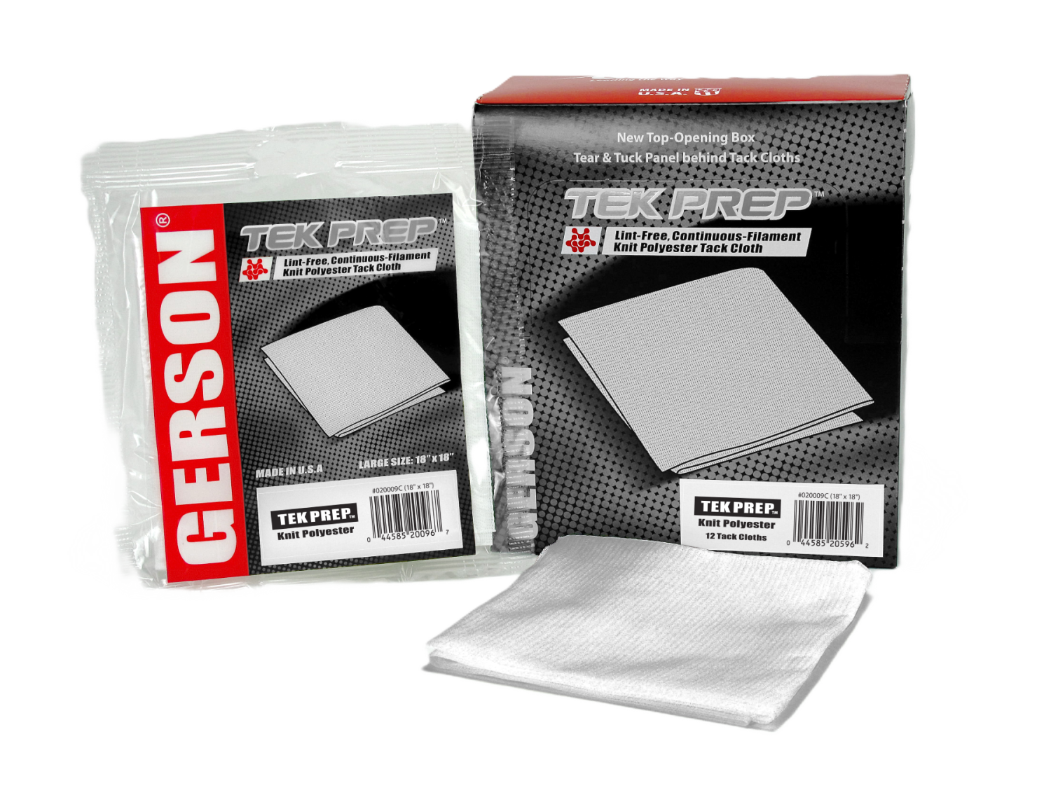 Пылесборная липкая салфетка Gerson Tek Prep, полиэстер, 45 × 45 см, белая