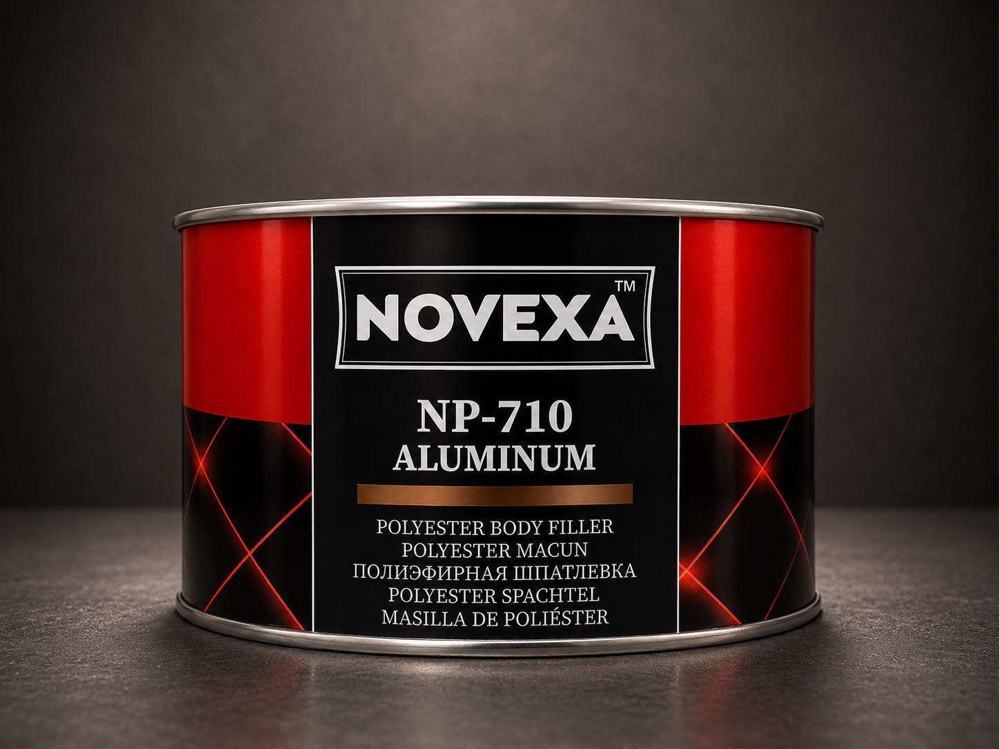 Шпатлёвка NOVEXA NP-710 Aluminium Putty 2K с алюминием